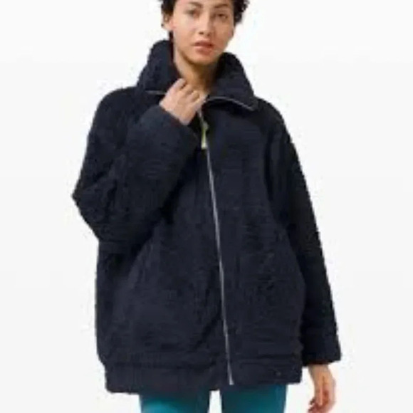 Lululemon Oh So Sherpa Jacket  True Navy 8 - Picture 1 of 9